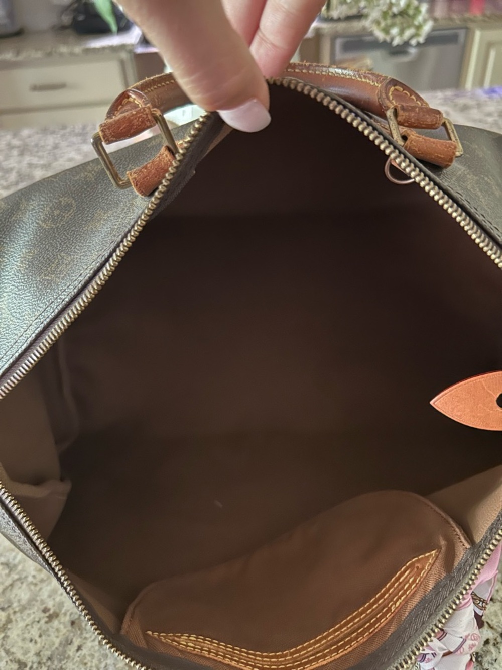 Louis Vuitton Monogram Duffel Bag in Brown and Tan - Picture 6 of 8